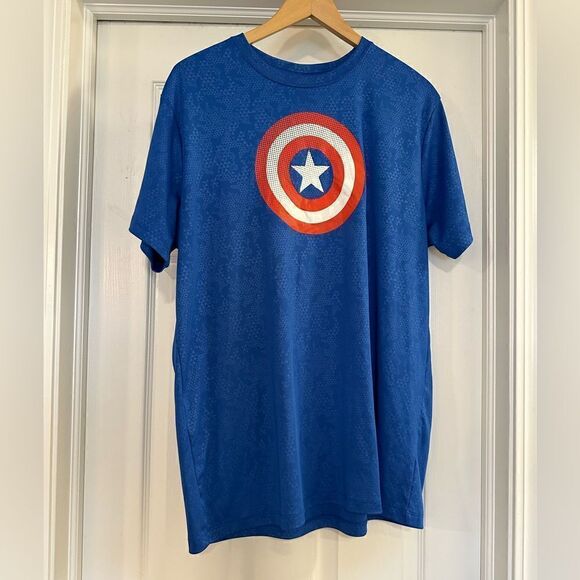 Men's Marvel Captain America Logo Short Sleeve Graphic T-Shirt - Size XL - Picture 1 of 3
